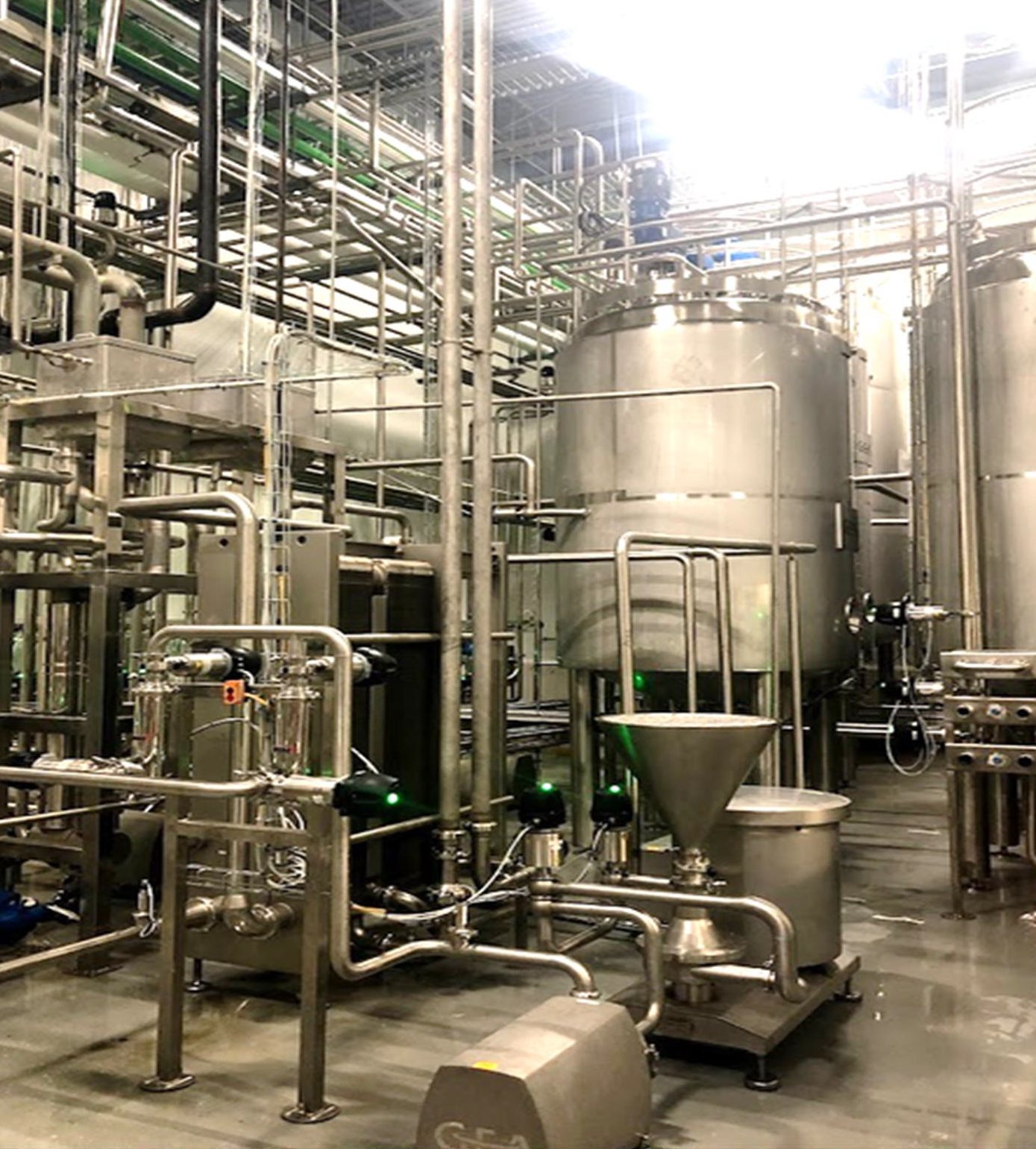 Pasteurizador e intercambiador de calor en acero inoxidable